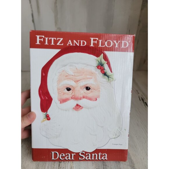 Fitz Floyd dear santa face plate xmas home decor st Nicholas‎ - Picture 2 of 4